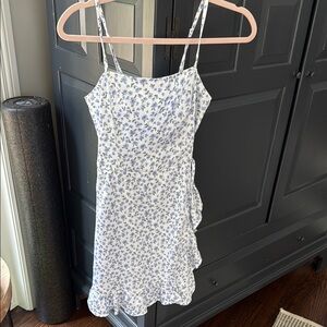 Hollister White and Blue Floral Dress
